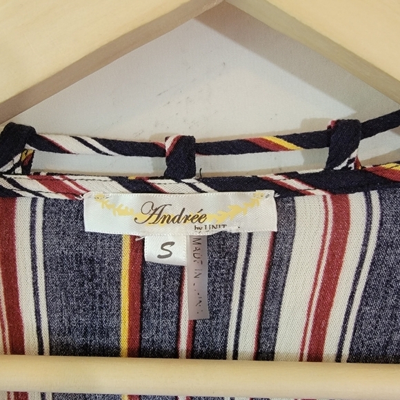 Andree Women Black/Orange Floral Embroidered Casual Top Sz S Long Sleeve Boho - Picture 11 of 12